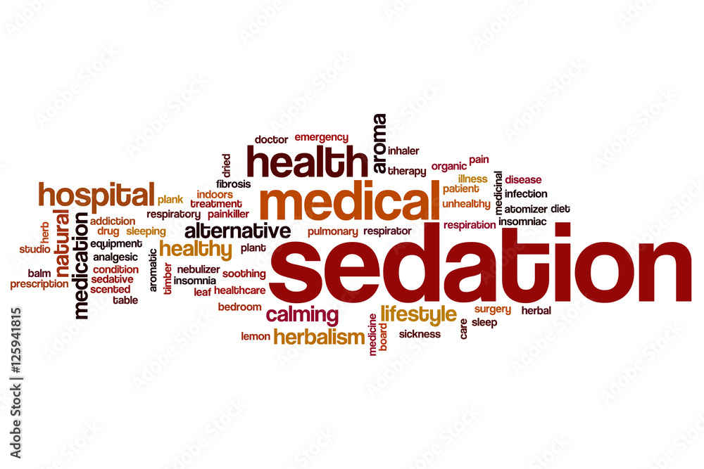 Sedation word cloud