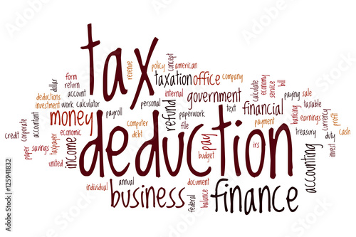 Tax deduction word cloud