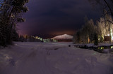 Winter landscape in northern Lapland, Finland