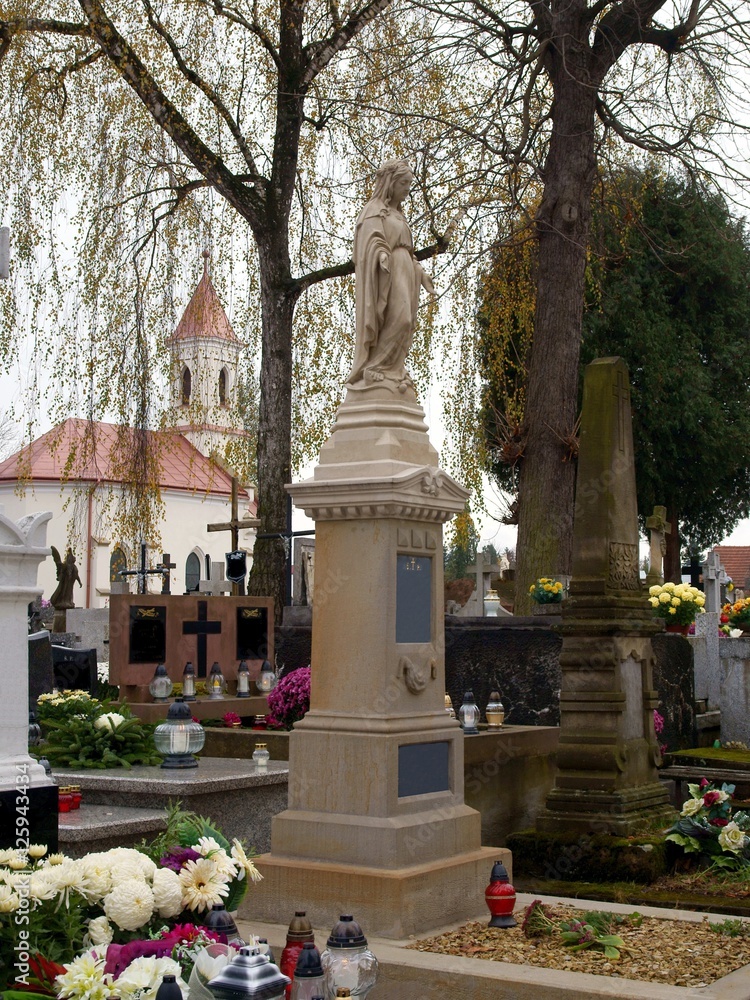 Fototapeta premium Landscape of cemetery in Jaslo
