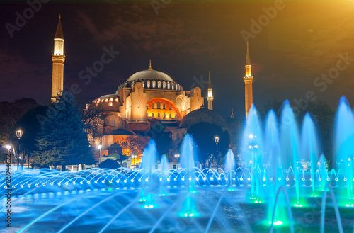 Hagia Sophia, a former Orthodox patriarchal basilica, later  mosque and now  museum in Istanbul, Turkey. photo
