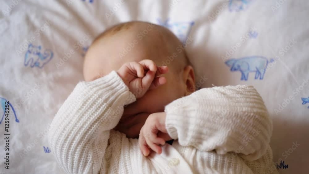 Little cute child lying on the bad. Little cute child lying on the bad.