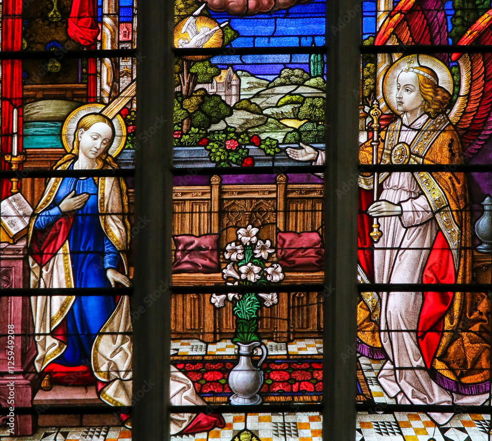 Obraz premium Stained Glass - the Annunciation