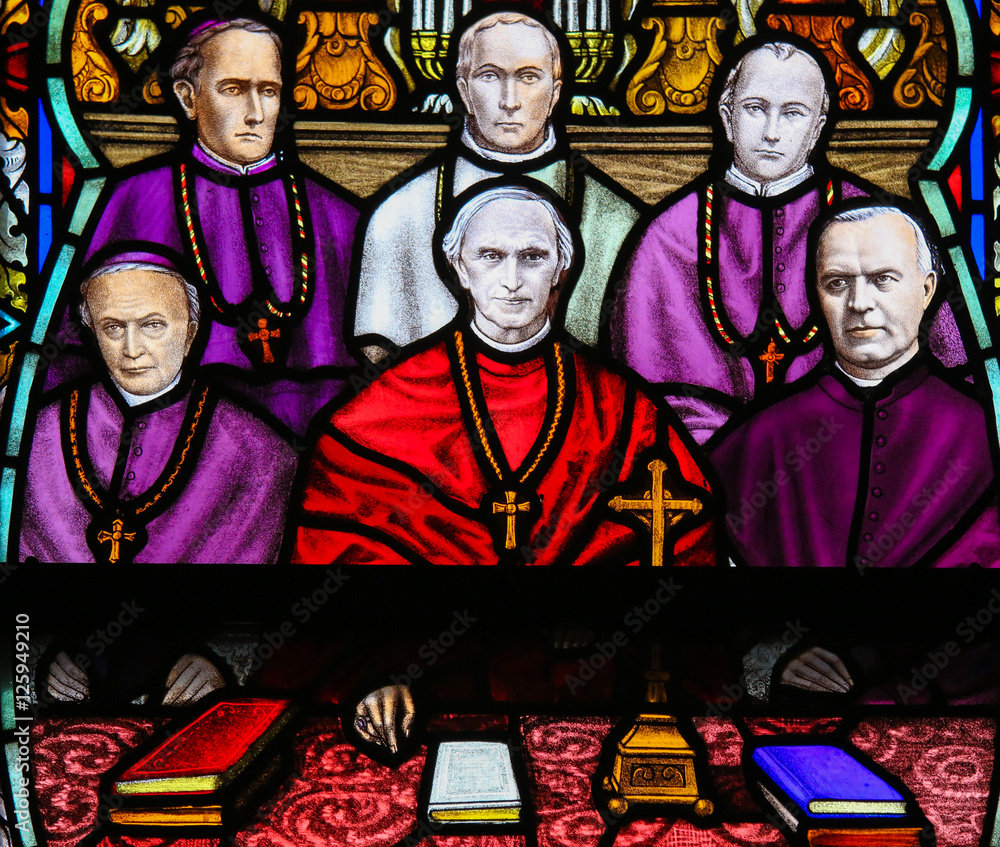 Cardinal Mercier - Stained Glass in Mechelen Cathedral