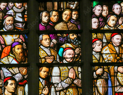 Stained Glass in Mechelen Cathedral photo