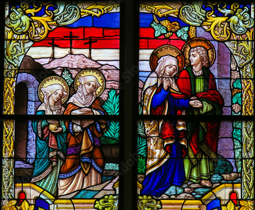 Stained Glass - Mary and Saint John on Good Friday