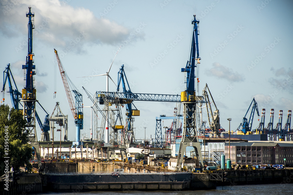 Port Hamburg Germany biggest industrial Harbor 4 Stock Photo | Adobe Stock