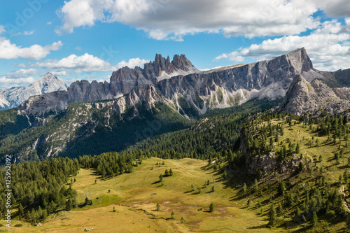 Croda da Lago massif in South Tyrol Dolomites, Trentino-Alto Adige, Italy