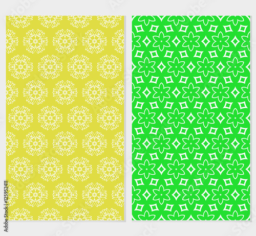 set of floral seamless pattern. vector illustration. modern ornament. for design wedding invitation, background, wallpaper, greeting card