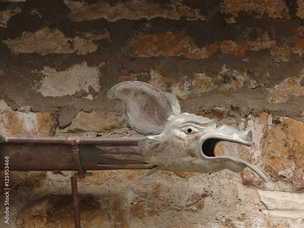 Gargoyle as gutter spout Stock Photo | Adobe Stock