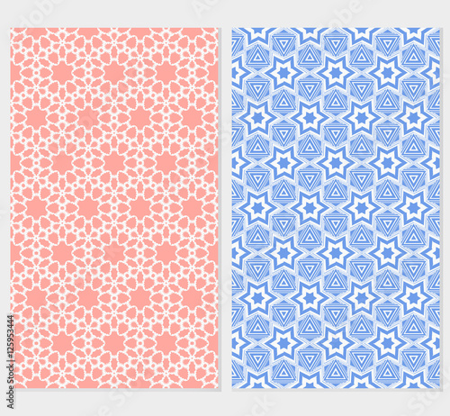 set of floral seamless pattern. vector illustration. modern ornament. for design wedding invitation, background, wallpaper, greeting card