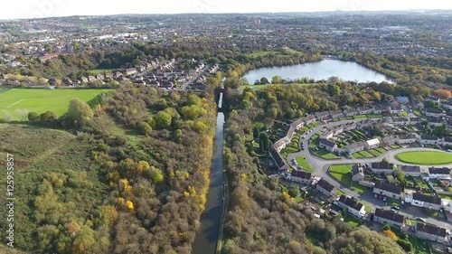 Aerial view of Dudley, UK. photo