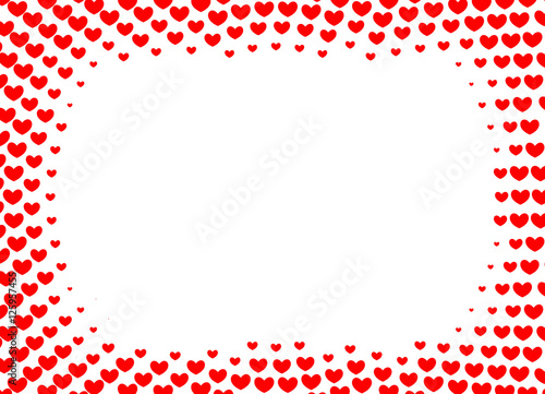 Heart frame for foto vector halftone illustration