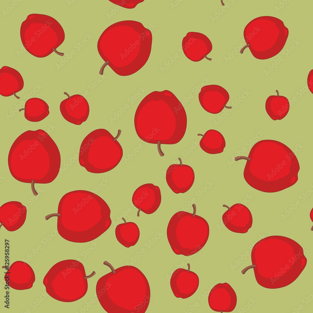 Seamless pattern with cartoon apples. Fruits repeating background. Endless print texture. Fabric design. Wallpaper 600 Seamless pattern with cartoon apples. Fruits repeating background. Endless print texture. Fabric design. Wallpaper 600