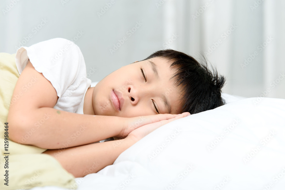 Boy sleep on bed Boy sleep on bed