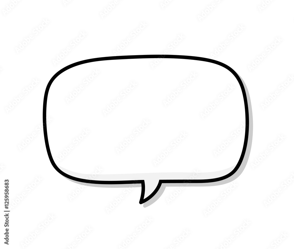 Blank Narration Bubble. A hand drawn vector illustration of a blank speech bubble with shadow backdrop. Blank Narration Bubble. A hand drawn vector illustration of a blank speech bubble with shadow backdrop.