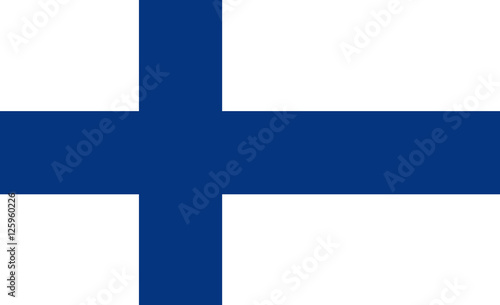 Official vector flag of Finland . Republic of Finland .