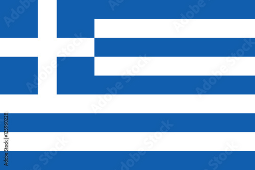 Official vector flag of Greece . Hellenic Republic .
