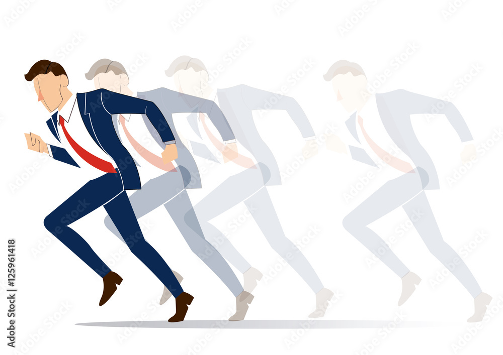 running businessman vector illustration