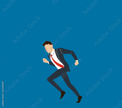 running businessman vector illustration