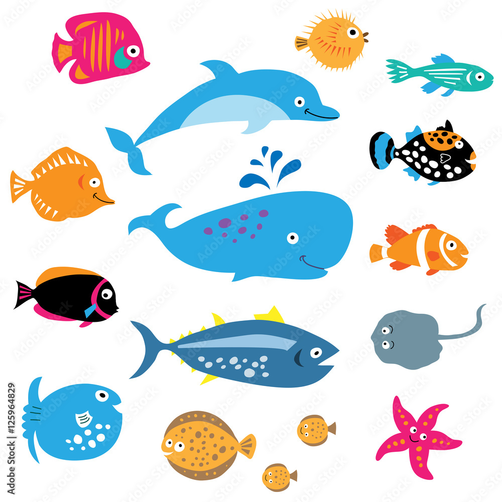 A collection of exotic marine inhabitants A collection of exotic marine inhabitants