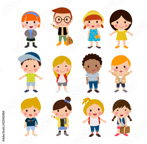 Group of student with school bags