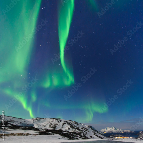 The polar lights in Norway,Tromso ,Ersfjord