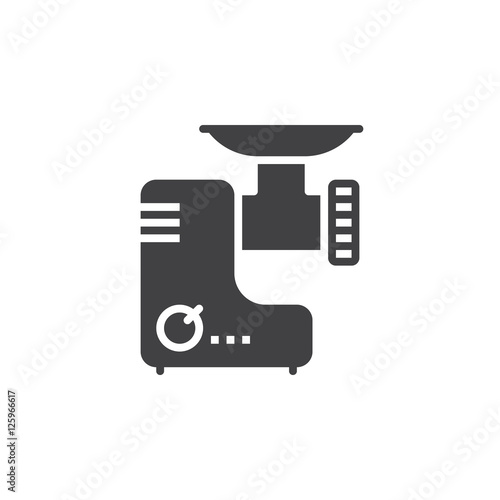 Meat grinder icon vector, electric mincer solid flat sign, pictogram isolated on white, logo illustration