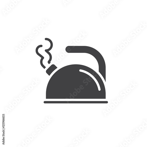 Tea Kettle icon vector, solid flat sign, pictogram isolated on white, logo illustration