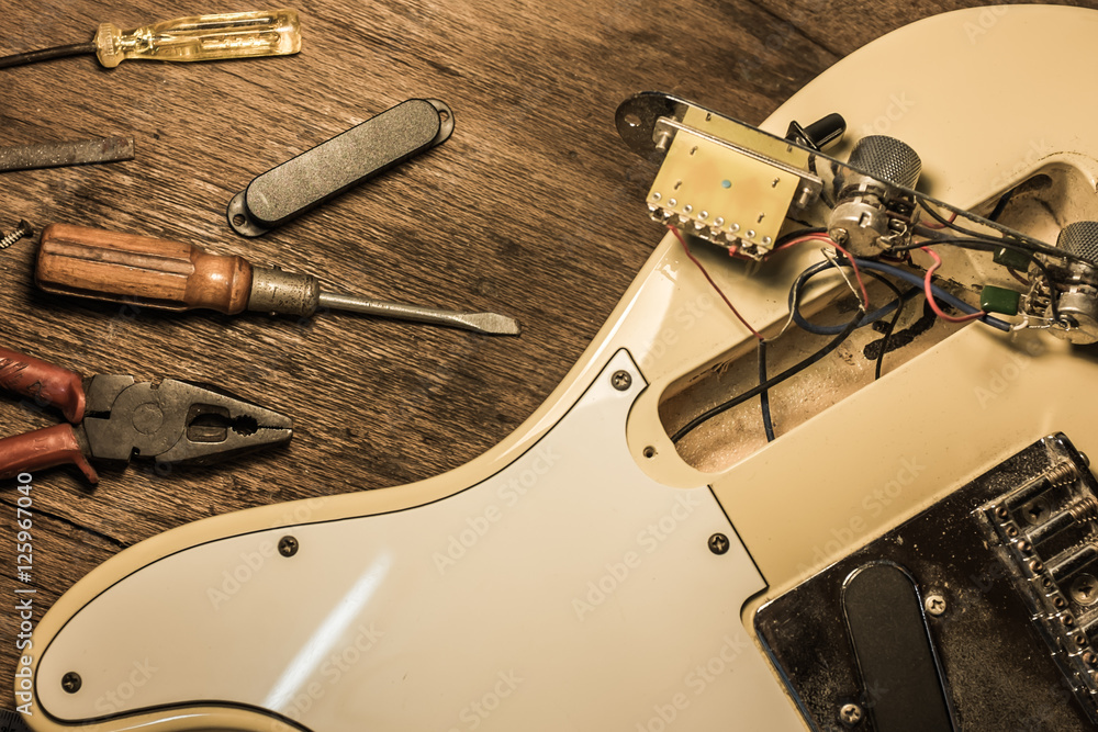 Fototapeta premium guitar repair 