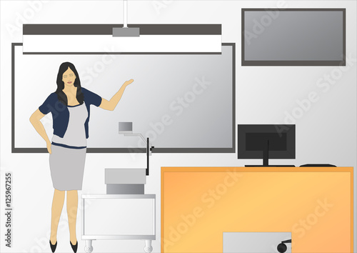 Female Teacher vector