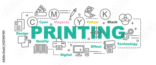 Canvas Print printing vector banner
