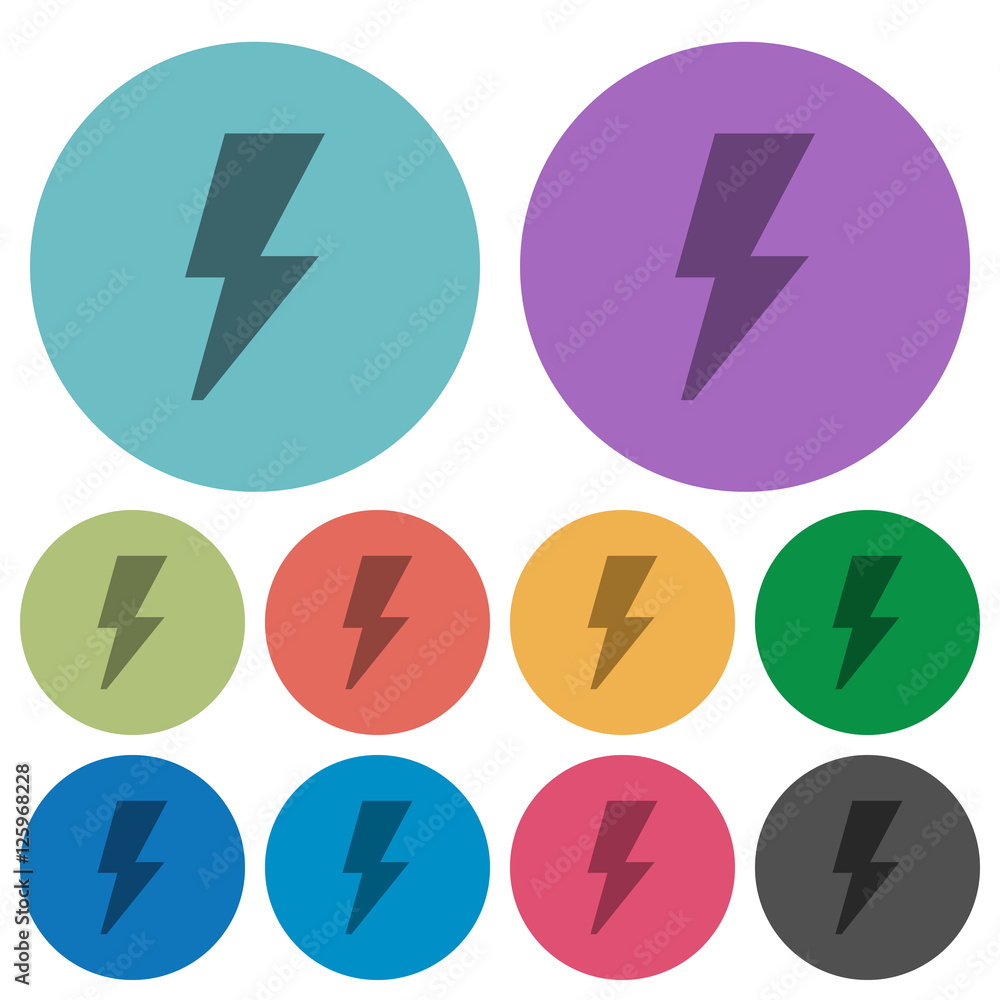 Fototapeta premium Flash color flat icons