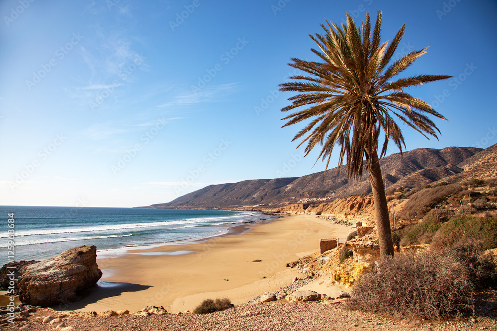 Naklejka premium Plaże do Taghazout - Maroko