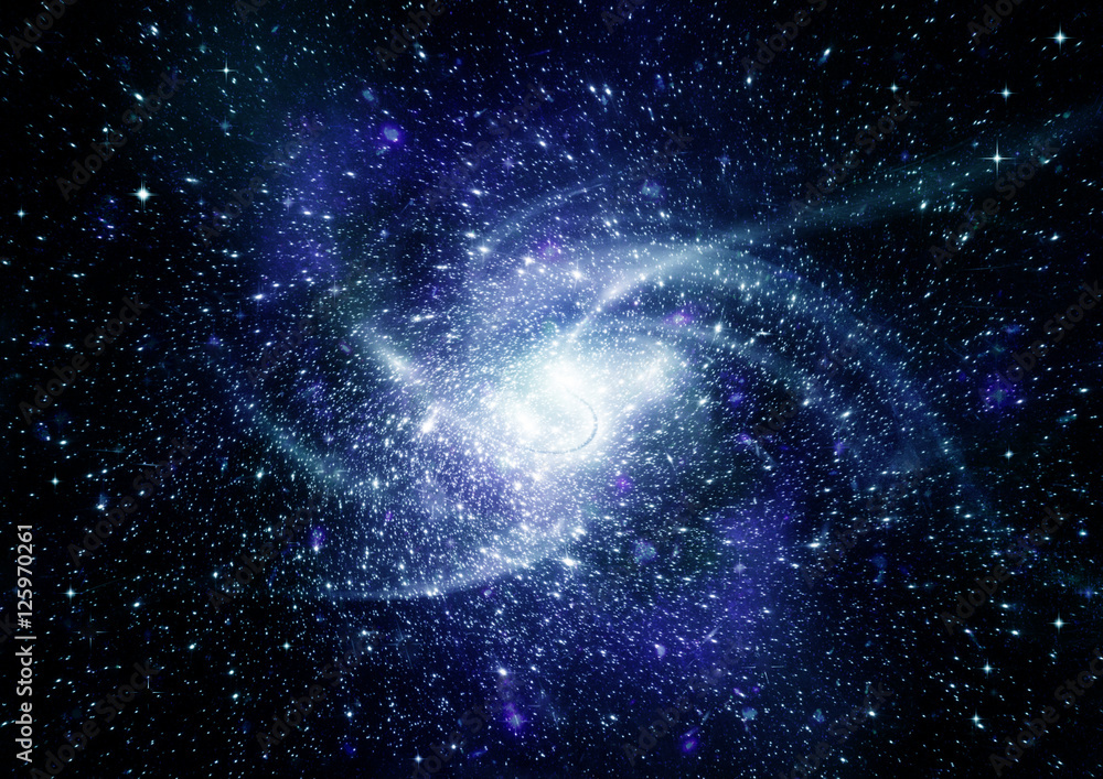 Stars, dust and gas nebula in a far galaxy Stars, dust and gas nebula in a far galaxy