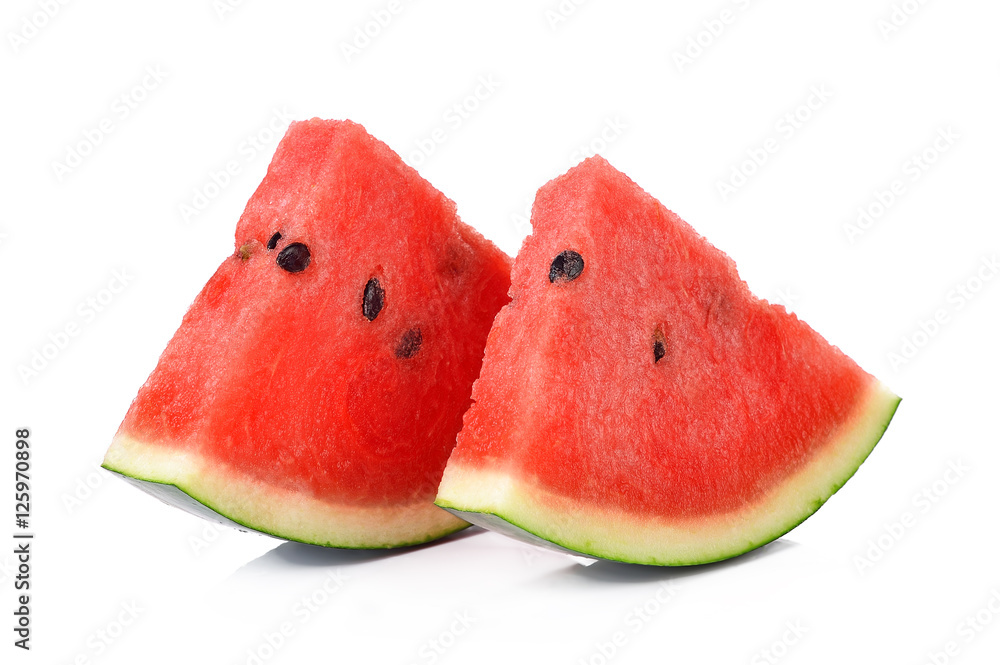 Sliced ripe watermelon isolated on white background Sliced ripe watermelon isolated on white background