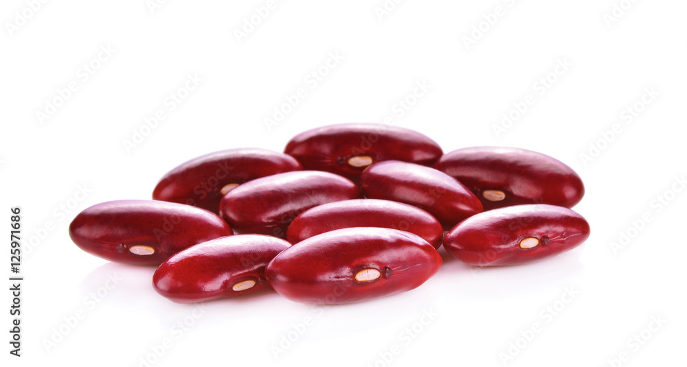 Red bean isolated on white background Red bean isolated on white background