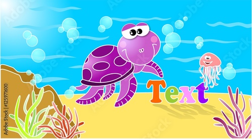 Tartaruga marina viola 