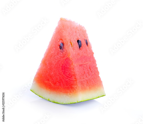 slice watermelon on white background