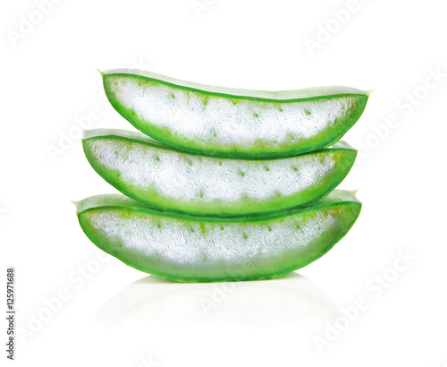 Wallpaper Mural aloe vera fresh leaf. isolated over white Torontodigital.ca