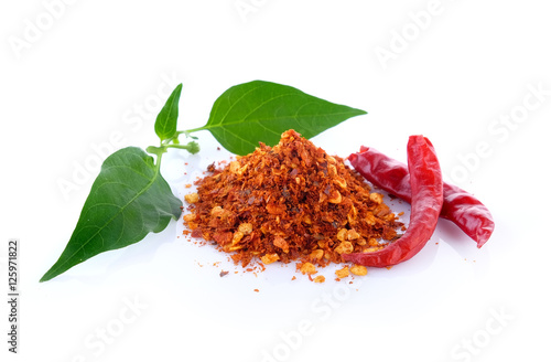 Tablou pe pânză Cayenne pepper on white