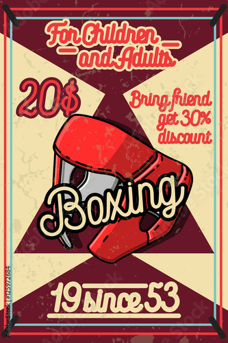 Color vintage Boxing poster