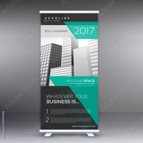 modern advertising roll up display banner template