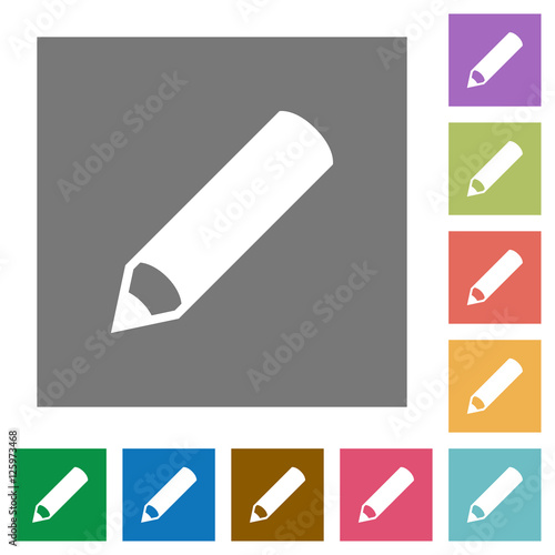 Pencil square flat icons