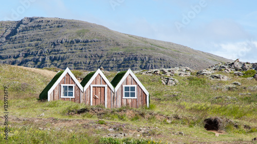 Small toy elf house in Iceland photo