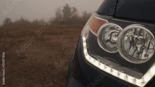 the car in the mountains
