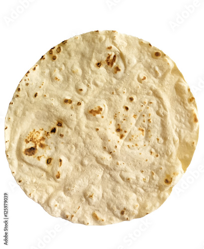 Photography single corn tortilla