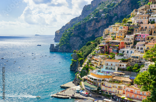 view on Positano on Amalfi coast, Italy