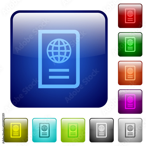 Passport color square buttons