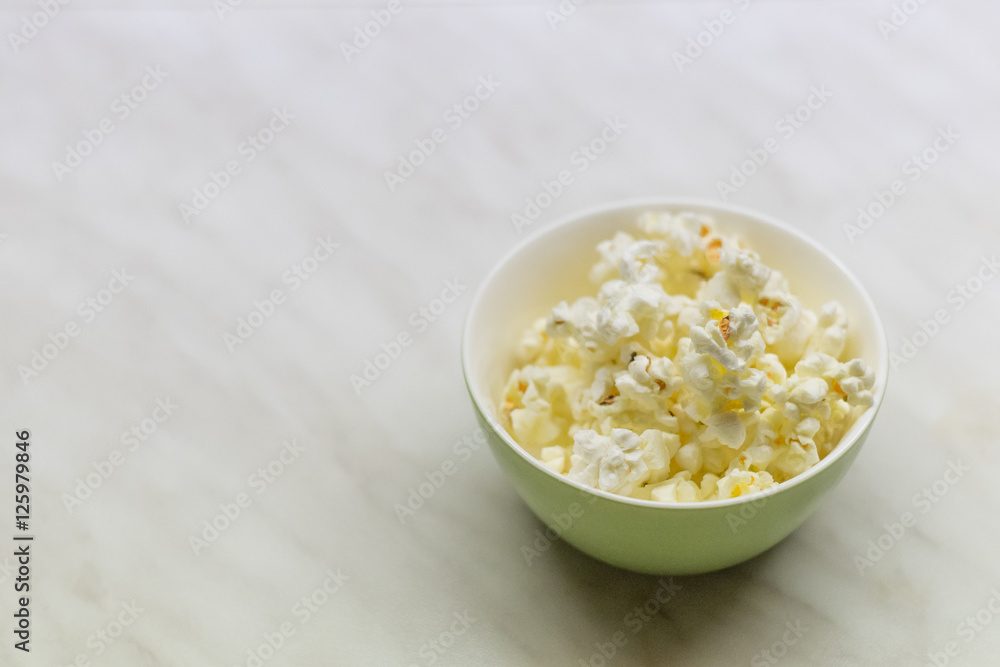 Yummy popcorn in bowl Yummy popcorn in bowl